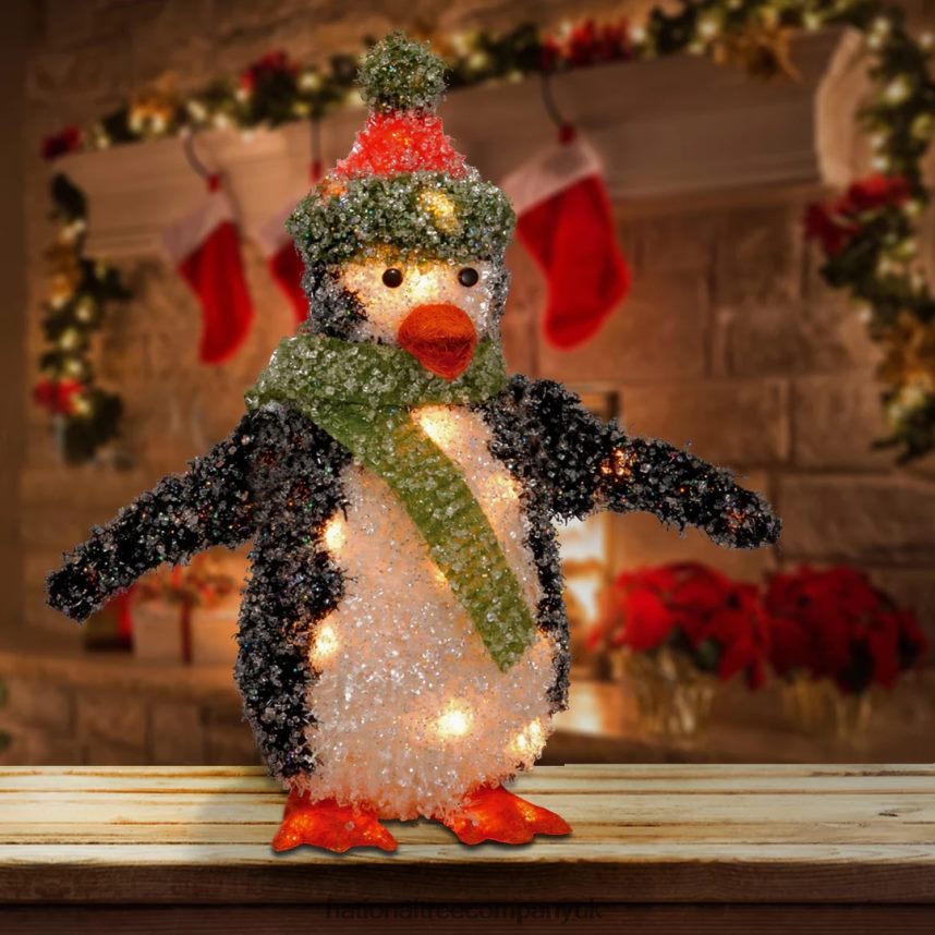 decoration | National Tree Company Pre-Lit 18\ Tinsel Penguin F2L4F672